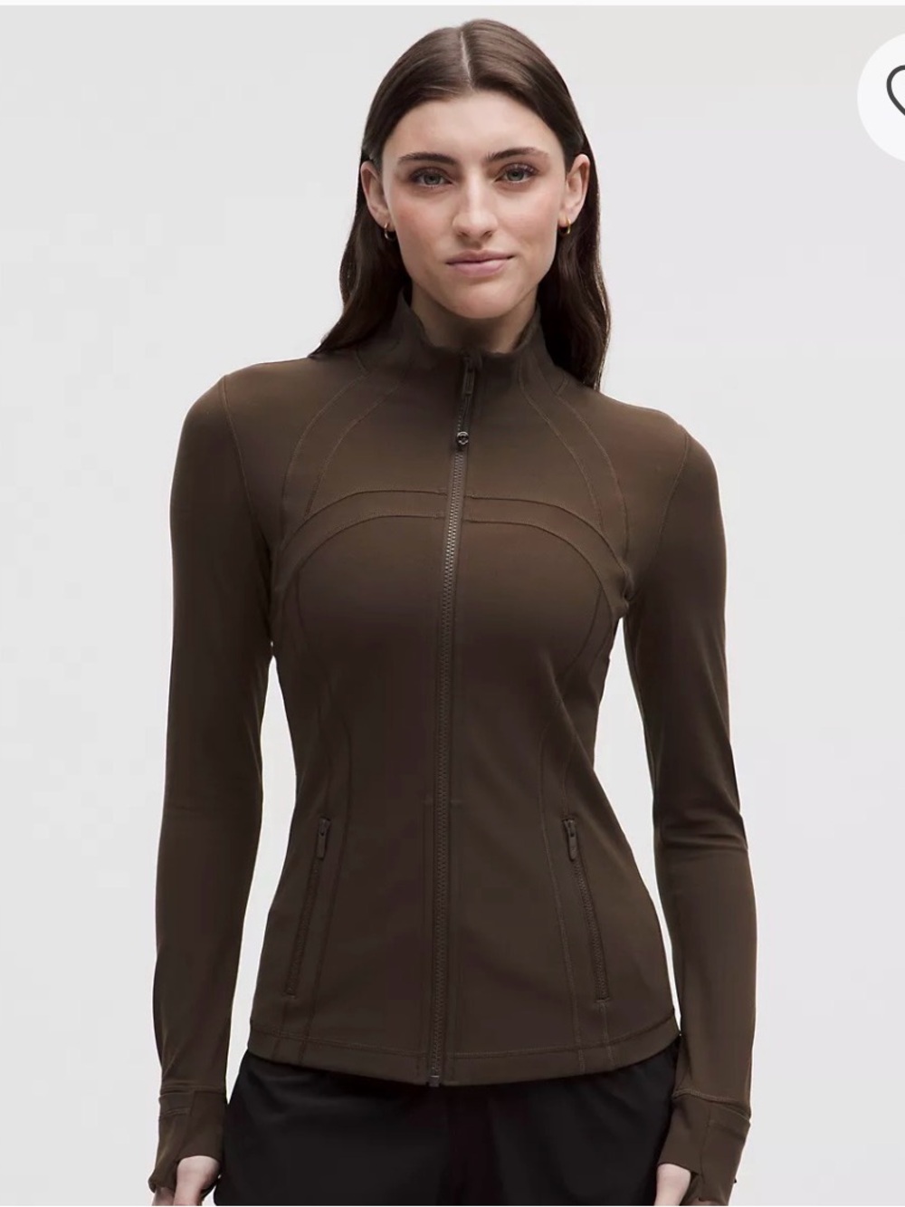 lululemon athletica Brown Full-Zip Bomber Jacket